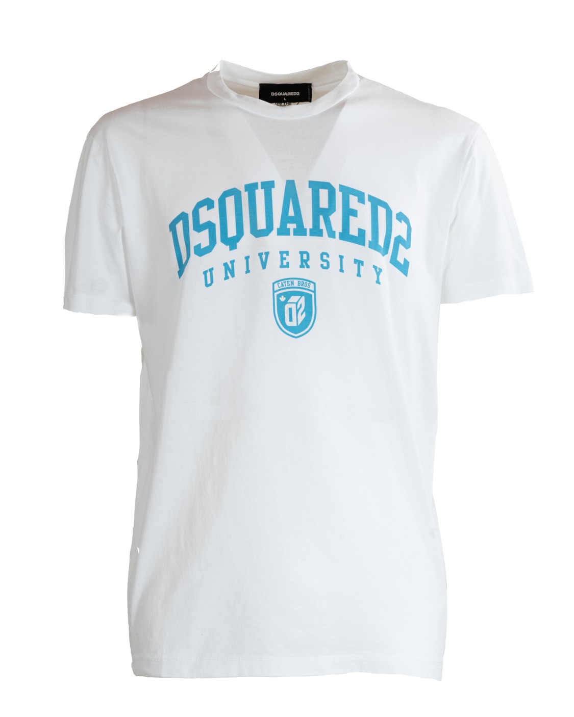 shop DSQUARED2 Saldi T-shirt: Dsquared2 t-shirt in jersey di cotone.
Vestibilità regolare.
Taglio girocollo.
Maniche corte.
Stampa lettering "DSQUARED2 UNIVERSITY" sul davanti.
Composizione: 100% Cotone.
Fabbricato in Romania.. GD1166 S23009-100 number 6953175